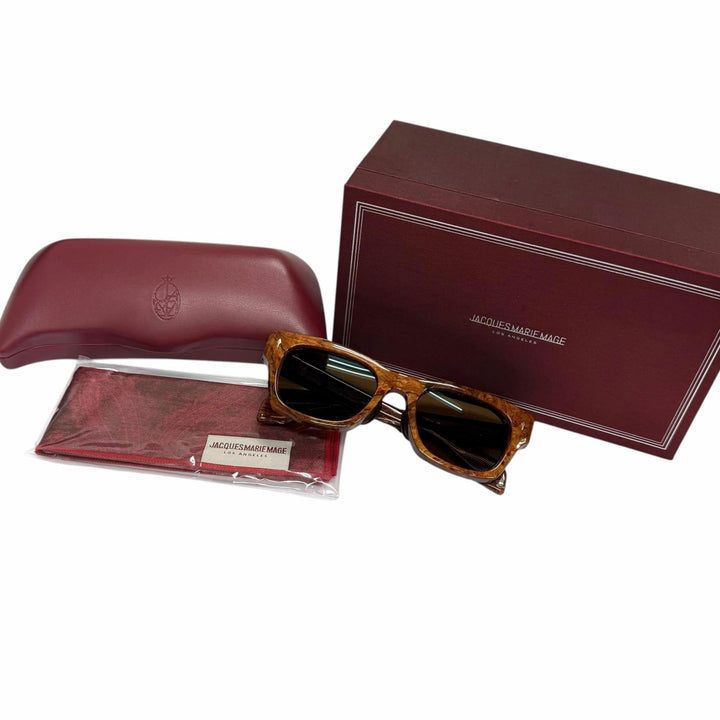 極美品□JACQUESMARIEMAGE ジャックマリーマージュ JMMDEX28 DEALAN 53 世界250本限定 サングラス Burlwood 53□22 度入り 日本製 箱付き