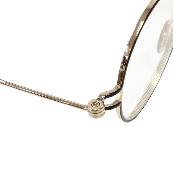 美品□THOM BROWNE トムブラウン TBX915 ボストンフレーム メガネ 眼鏡 アイウェア ゴールド ブラック 50□21-145 度入り 日本製 メンズ