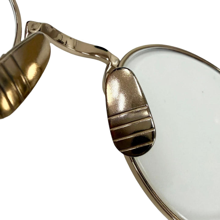 美品□THOM BROWNE トムブラウン TBX915 ボストンフレーム メガネ 眼鏡 アイウェア ゴールド ブラック 50□21-145 度入り 日本製 メンズ