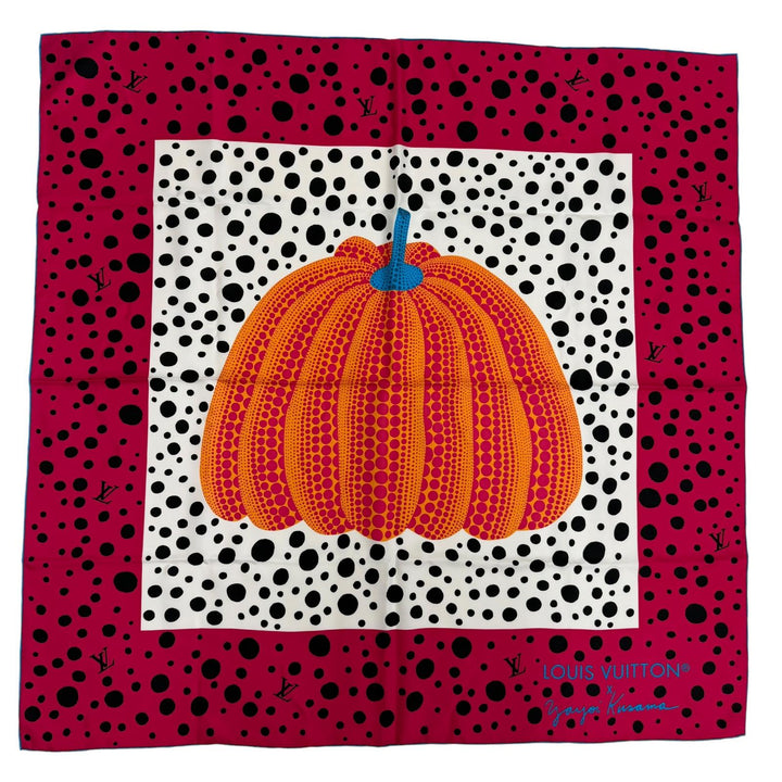 極美品☆LOUIS VUITTON×Yayoi Kusama ルイヴィトン×草間彌生 2023年製 M78394 カレ90 シルク インフィニティ ドット スカーフ 正規品
