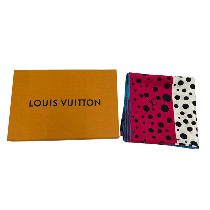 極美品☆LOUIS VUITTON×Yayoi Kusama ルイヴィトン×草間彌生 2023年製 M78394 カレ90 シルク インフィニティ ドット スカーフ 正規品