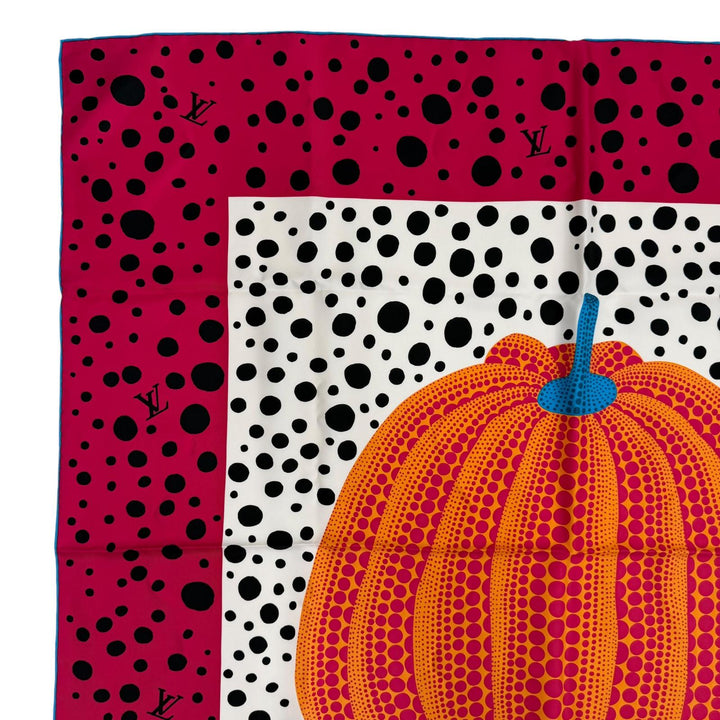 極美品☆LOUIS VUITTON×Yayoi Kusama ルイヴィトン×草間彌生 2023年製 M78394 カレ90 シルク インフィニティ ドット スカーフ 正規品