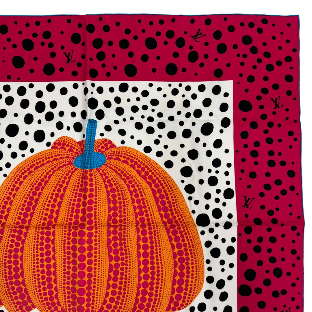 極美品☆LOUIS VUITTON×Yayoi Kusama ルイヴィトン×草間彌生 2023年製 M78394 カレ90 シルク インフィニティ ドット スカーフ 正規品