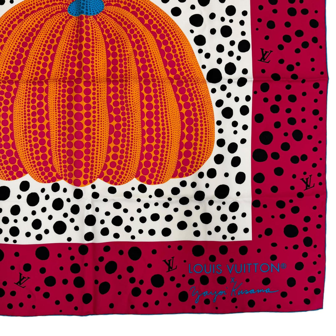 極美品☆LOUIS VUITTON×Yayoi Kusama ルイヴィトン×草間彌生 2023年製 M78394 カレ90 シルク インフィニティ ドット スカーフ 正規品