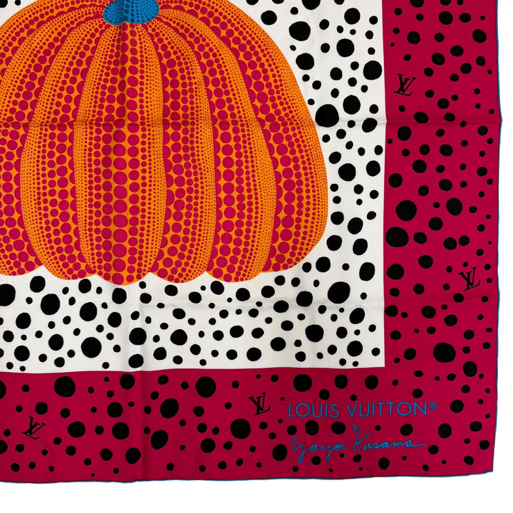 極美品☆LOUIS VUITTON×Yayoi Kusama ルイヴィトン×草間彌生 2023年製 M78394 カレ90 シルク インフィニティ ドット スカーフ 正規品