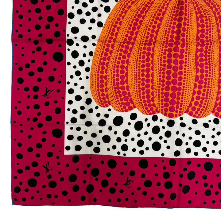 極美品☆LOUIS VUITTON×Yayoi Kusama ルイヴィトン×草間彌生 2023年製 M78394 カレ90 シルク インフィニティ ドット スカーフ 正規品
