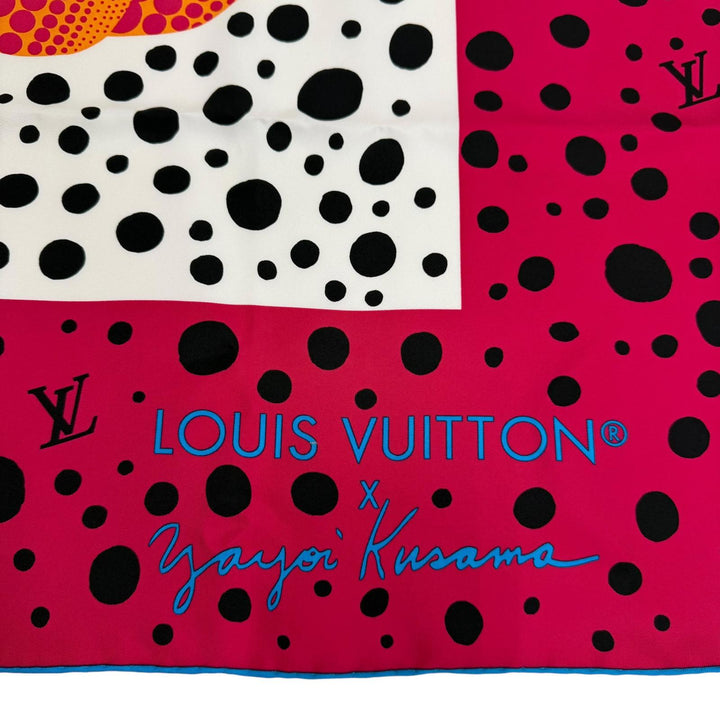 極美品☆LOUIS VUITTON×Yayoi Kusama ルイヴィトン×草間彌生 2023年製 M78394 カレ90 シルク インフィニティ ドット スカーフ 正規品