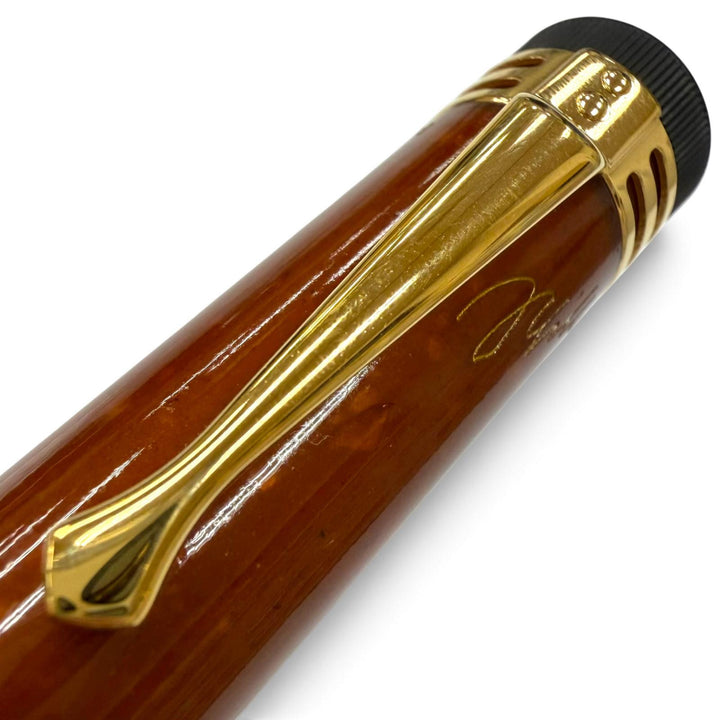 極美品▼MONTBLANC モンブラン ヴィンテージ 作家シリーズ 2000 フリードリッヒシラー 18K Bニブ 15042/18000 ホワイトスター 万年筆