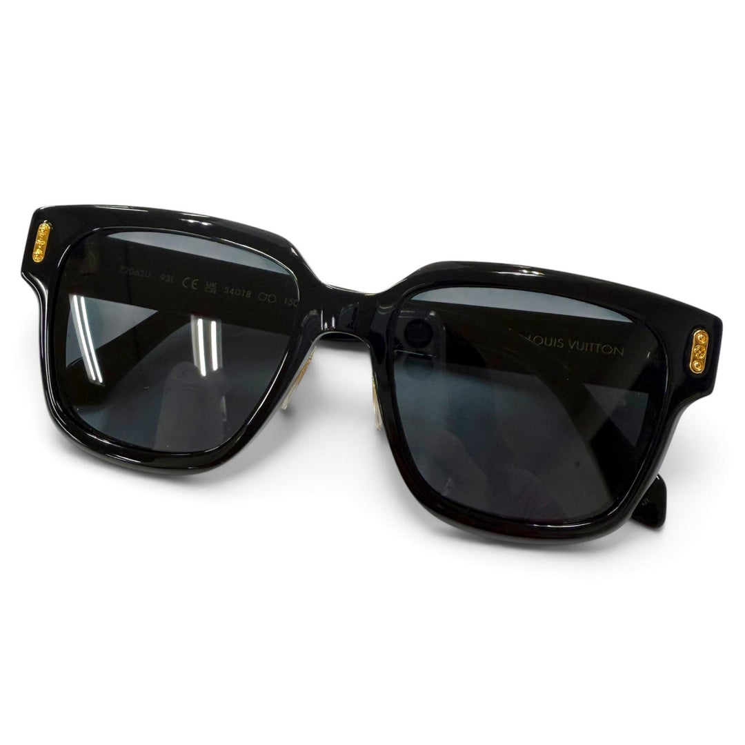 美品▼LOUIS VUITTON ルイヴィトン 2025年製 Z2063U LVコンフィデンススクエア アンサンブル サングラス ブラック 54□18 150 デモレンズ