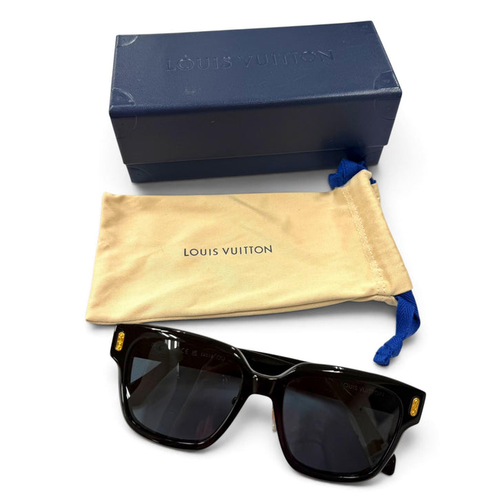 美品▼LOUIS VUITTON ルイヴィトン 2025年製 Z2063U LVコンフィデンススクエア アンサンブル サングラス ブラック 54□18 150 デモレンズ