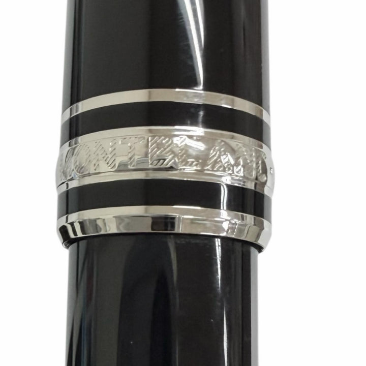 極美品□MONTBLANC モンブラン マイスターシュテュック Pix クラシック プラチナライン ボールペン ブラック シルバー ドイツ製 メンズ