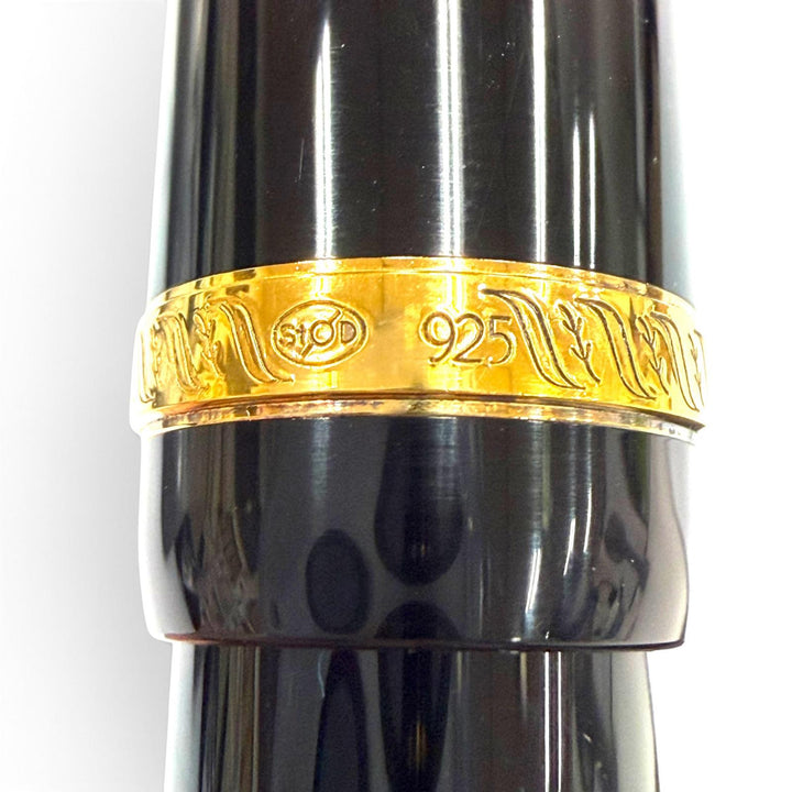良品▼MONTBLANC モンブラン ヴィンテージ ペン先18K Bニブ 20000本限定 00241/20000 作家シリーズ1995 ボルテール 万年筆 重量36.27g