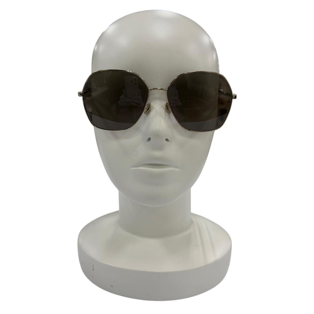 美品☆CHANEL シャネル 4275-Q ココマーク ヘキサゴン ロゴチェーン付 サングラス ゴールド ブラック 59□16 135 デモレンズ イタリア製
