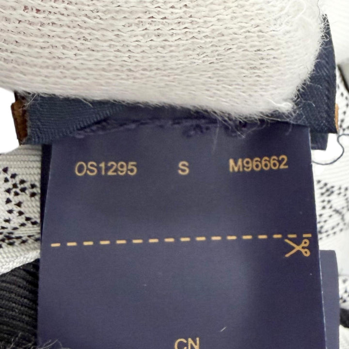 極美品△LOUIS VUITTON ルイヴィトン 2025年 M96662 LV ブルーム シュシュ シルク100% モノグラム ヘアアクセサリー ノワール S 正規品