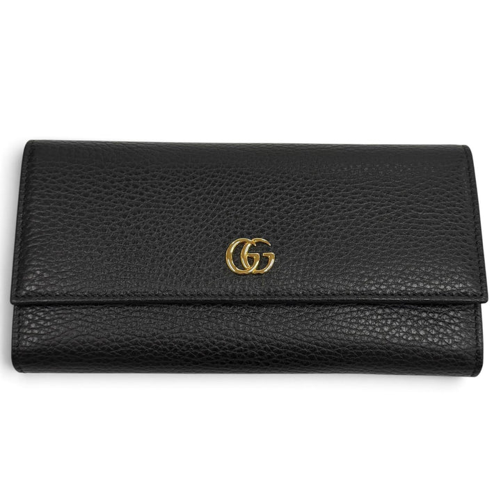 未使用品★GUCCI グッチ 456116 ダブルG コンチネンタルウォレット 現行品 GGマーモント レザー ロングウォレット 長財布 箱・保存袋付