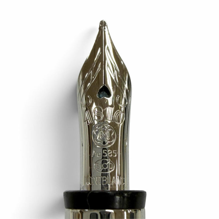 極美品▼モンブラン ミューズ エディション プリンセス グレース ドゥ モナコ ピンクトパーズ 14K カートリッジ式 万年筆 アイボリー