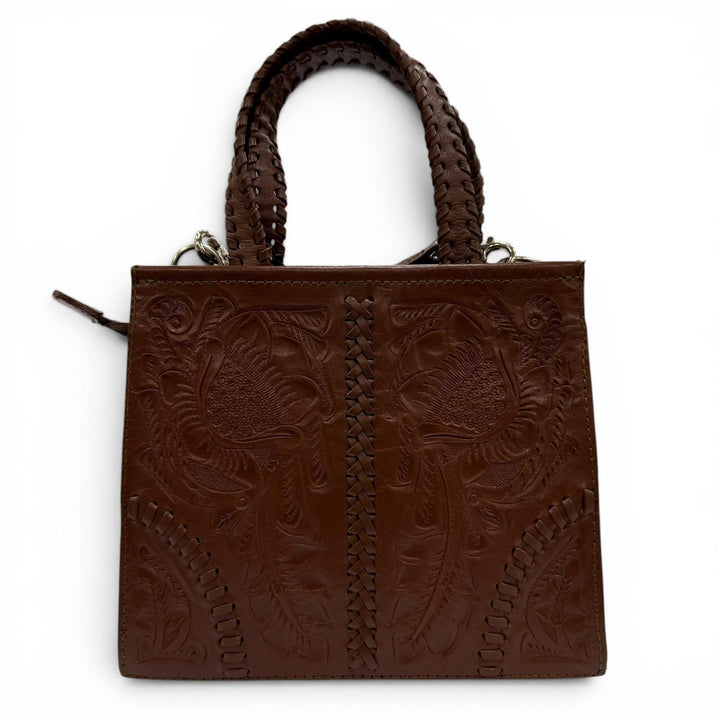 未使用品☆Carving Tribes カービングトライブス GRACE CONTINENTAL Mini satchel レザー 2WAY ショルダーバッグ ハンドバッグ ブラウン