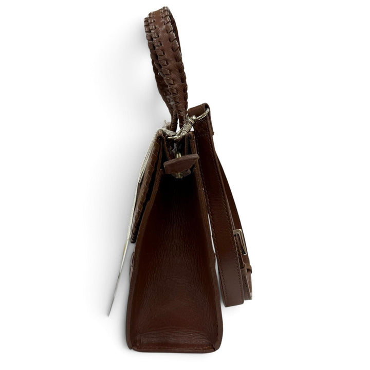 未使用品☆Carving Tribes カービングトライブス GRACE CONTINENTAL Mini satchel レザー 2WAY ショルダーバッグ ハンドバッグ ブラウン
