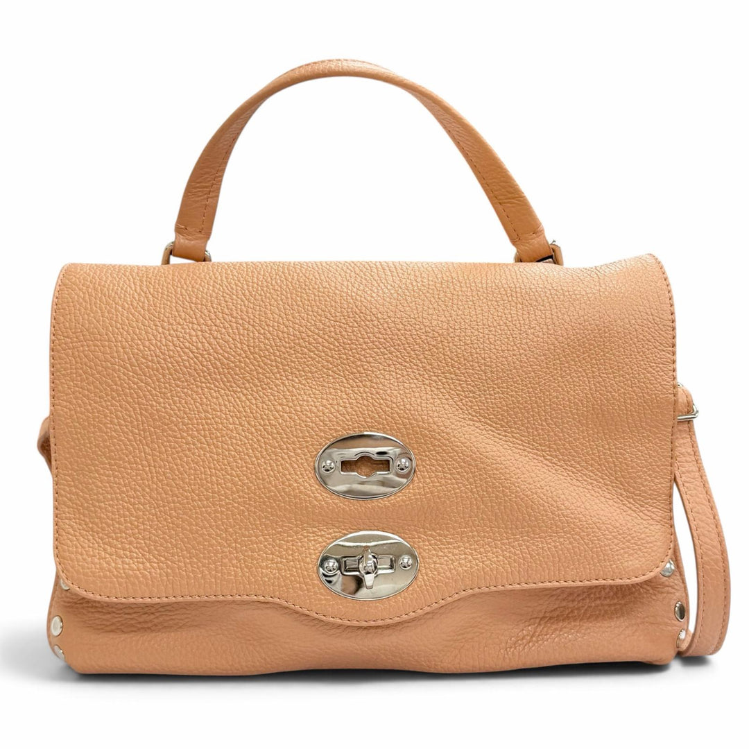 未使用品△ZANELLATO ザネラート POSTINA ポスティーナ レザー 2WAY ハンドバッグ ショルダーバッグ ショルダーバッグ ブラウン系 袋付き