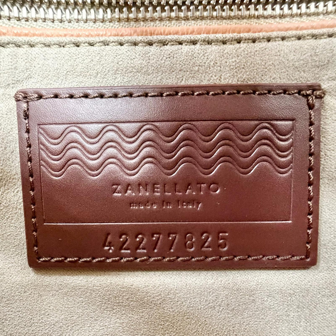未使用品△ZANELLATO ザネラート POSTINA ポスティーナ レザー 2WAY ハンドバッグ ショルダーバッグ ショルダーバッグ ブラウン系 袋付き