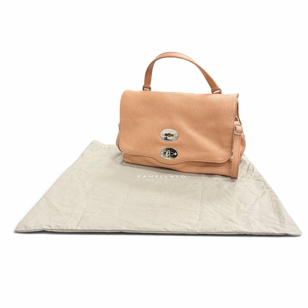 未使用品△ZANELLATO ザネラート POSTINA ポスティーナ レザー 2WAY ハンドバッグ ショルダーバッグ ショルダーバッグ ブラウン系 袋付き