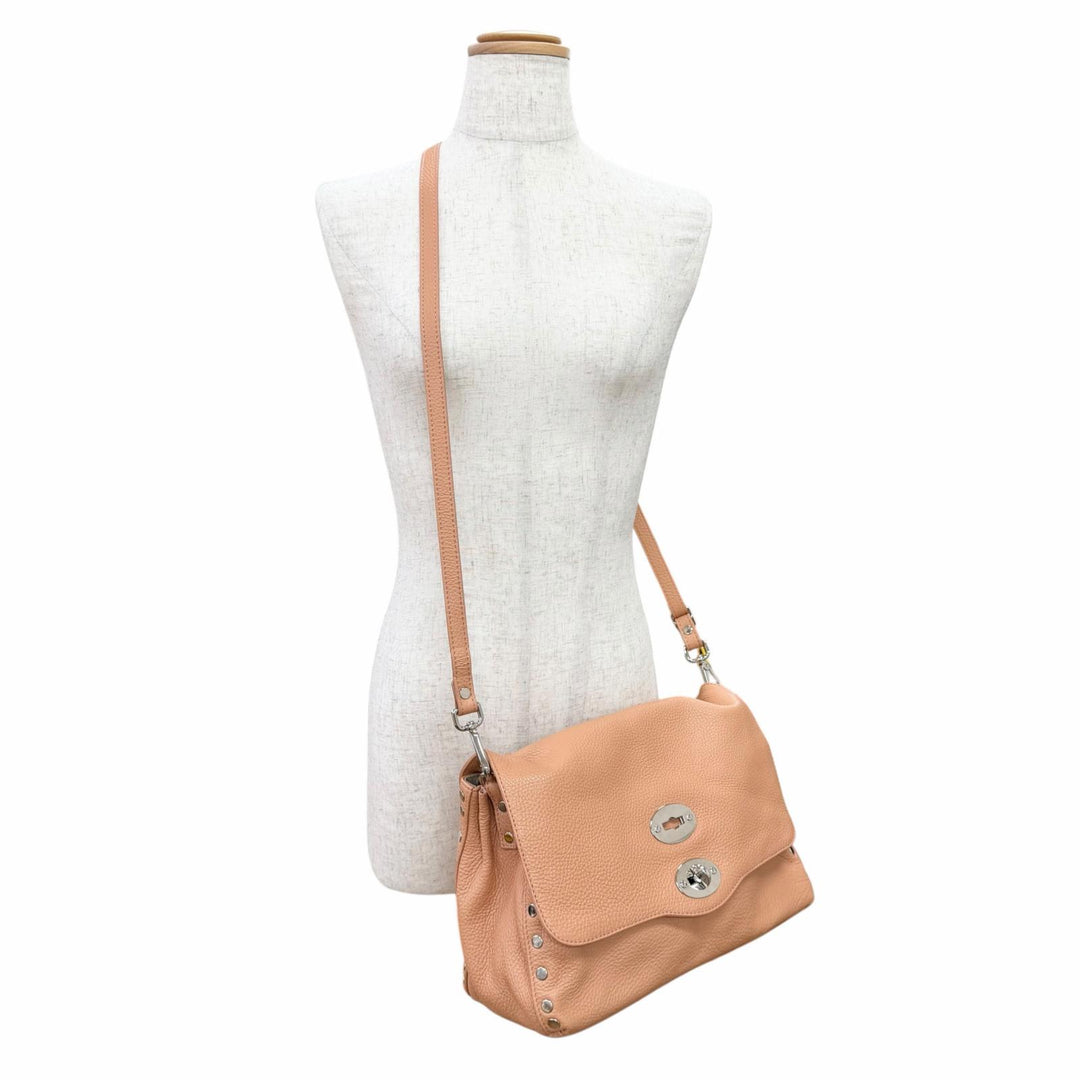 未使用品△ZANELLATO ザネラート POSTINA ポスティーナ レザー 2WAY ハンドバッグ ショルダーバッグ ショルダーバッグ ブラウン系 袋付き