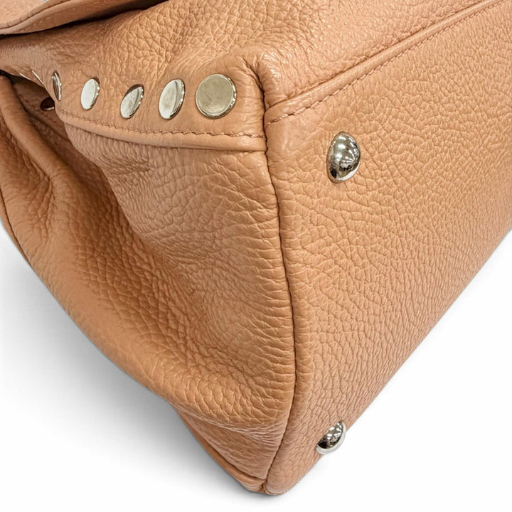 未使用品△ZANELLATO ザネラート POSTINA ポスティーナ レザー 2WAY ハンドバッグ ショルダーバッグ ショルダーバッグ ブラウン系 袋付き