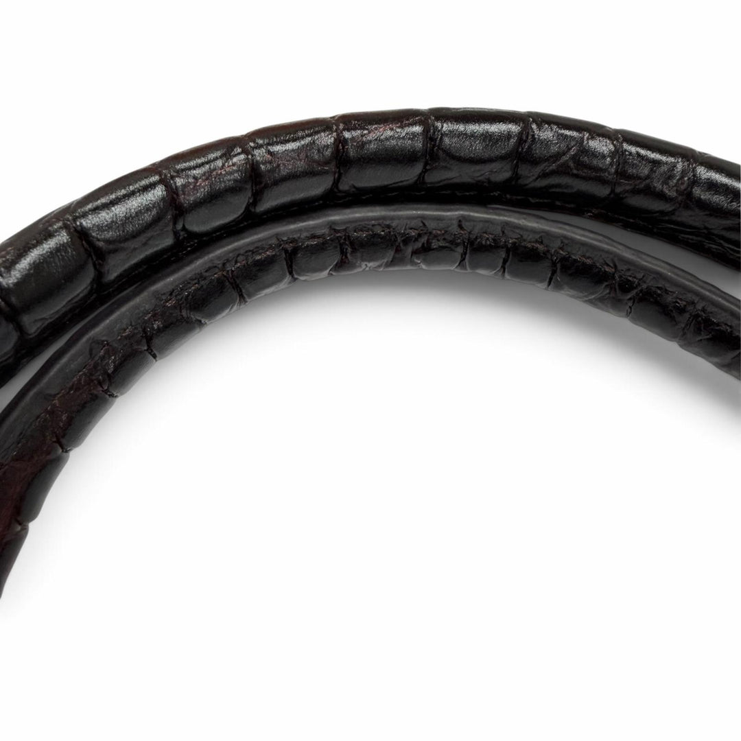 極美品☆LEATHER JEWELS レザージュエルズ クロコエンボス パスケース付 2WAY レザー ショルダーバッグ トートバッグ ボルドー 保存袋付
