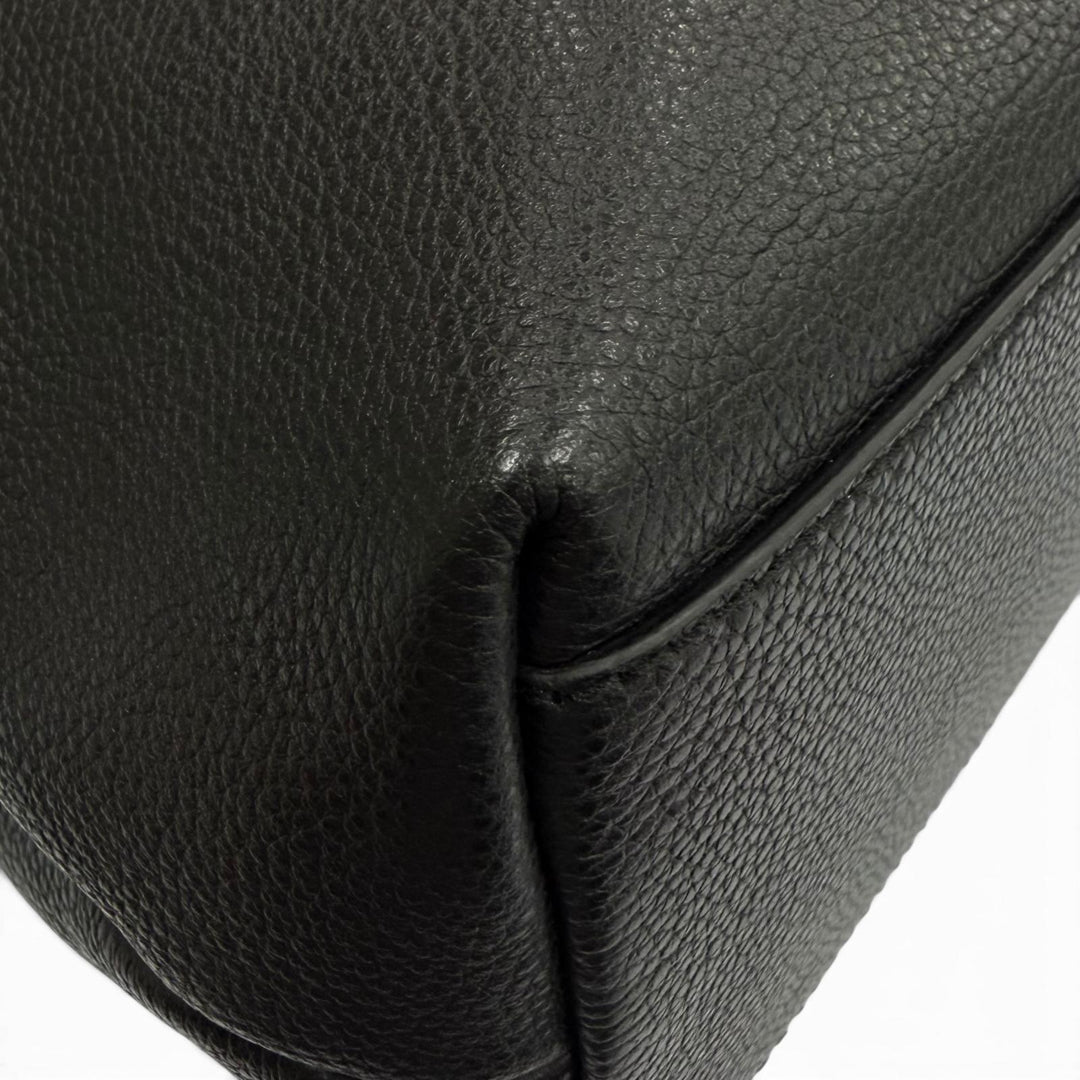 極美品▼DOLCE&amp;GABBANA ドルチェ＆ガッバーナ BM1826 レザー 緩衝材入りポケット 2WAY ビジネスバッグ ブリーフケース ブラック 保存袋付