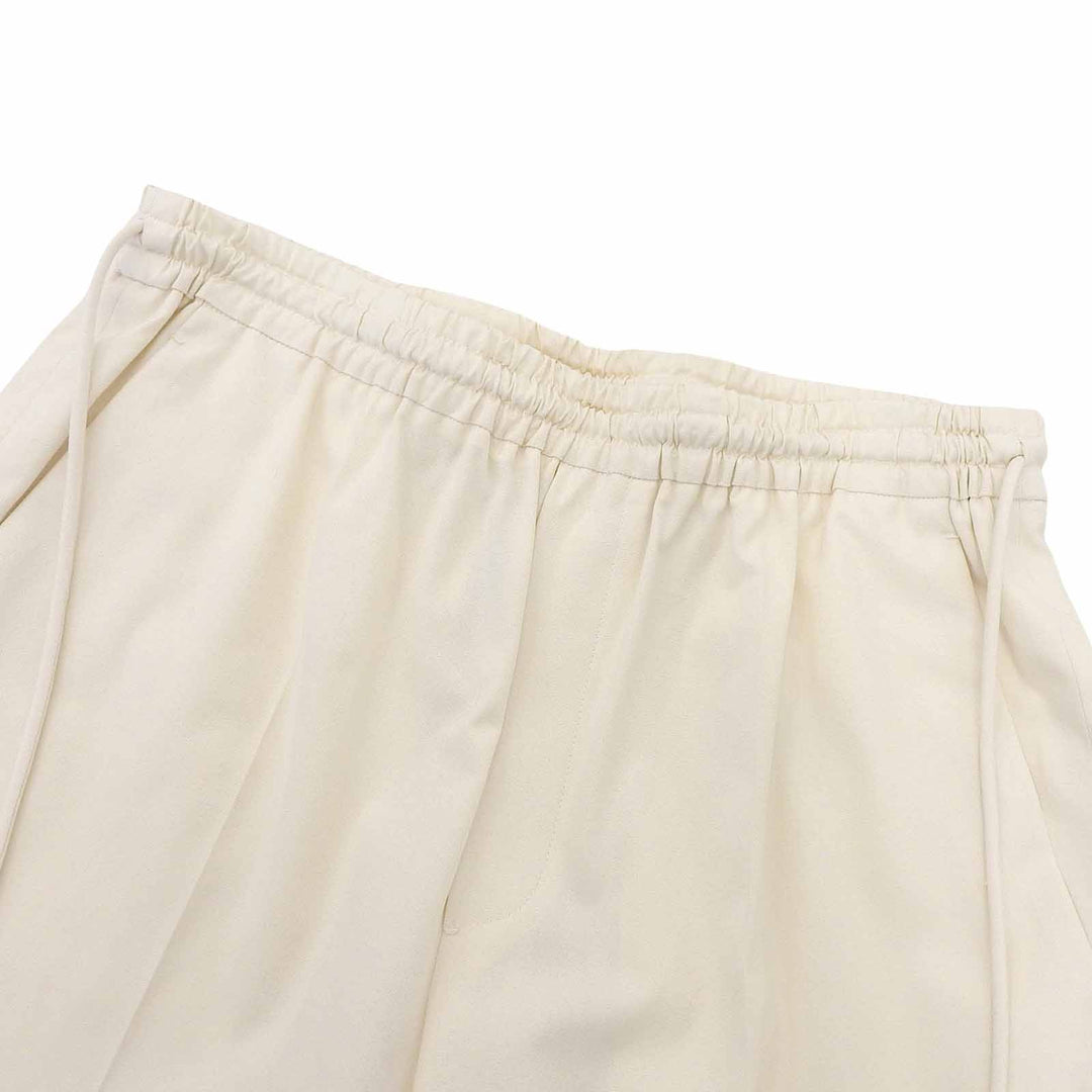 未使用品▲DRAWER ドゥロワー 6514-236-1233 シルク ドローコード センタープレス パンツ オフホワイト 38 日本製 正規品 レディース
