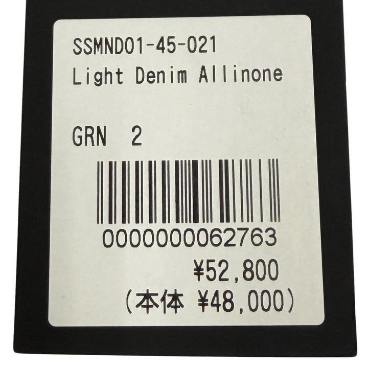 未使用品▼MINEDENIM マインデニム SSMND01-45-021 Light Denim Allinone ライトデニム オールインワン ツナギ ブルー 2 日本製 正規品