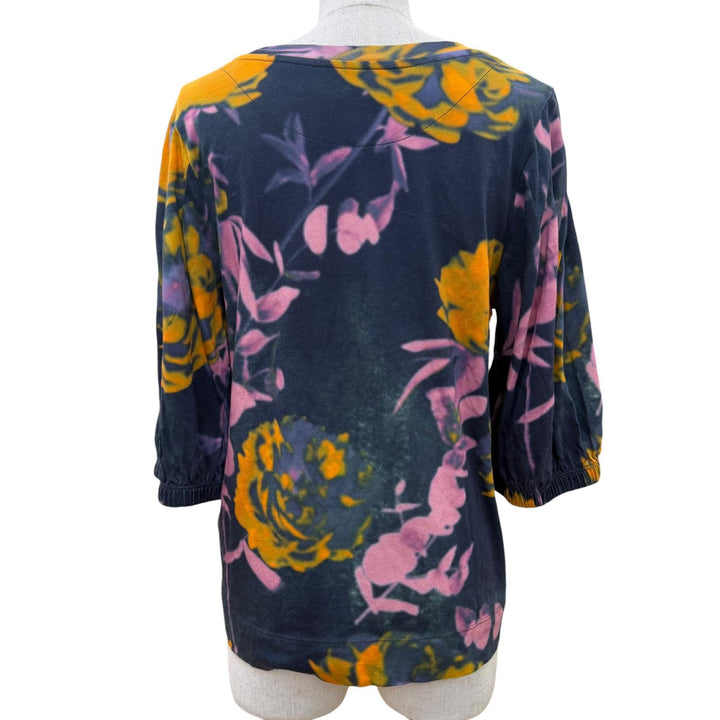美品☆DRIES VAN NOTEN ドリスヴァンノッテン コットン100％ フローラルプリント 半袖カットソー マルチカラー S 正規品 レディース