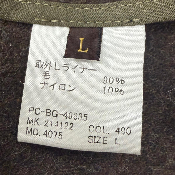 美品▼PAUL SMITH COLLECTION ポールスミスコレクション ウールライナー ファー付き フーデッド ZIPUP フィールドコート カーキ L 正規品