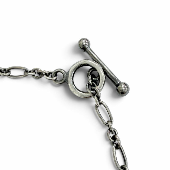美品△Georg Jensen ジョージジェンセン 925 オニキス 1990 イヤーペンダント ネックレス Tバー ブラックアゲート シルバー 重量115.7g