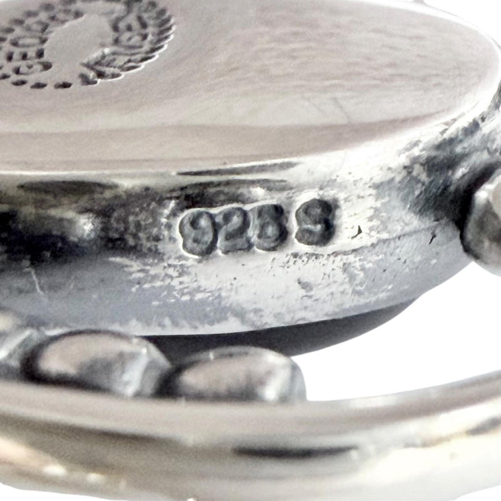 美品△Georg Jensen ジョージジェンセン 925 オニキス 1990 イヤーペンダント ネックレス Tバー ブラックアゲート シルバー 重量115.7g