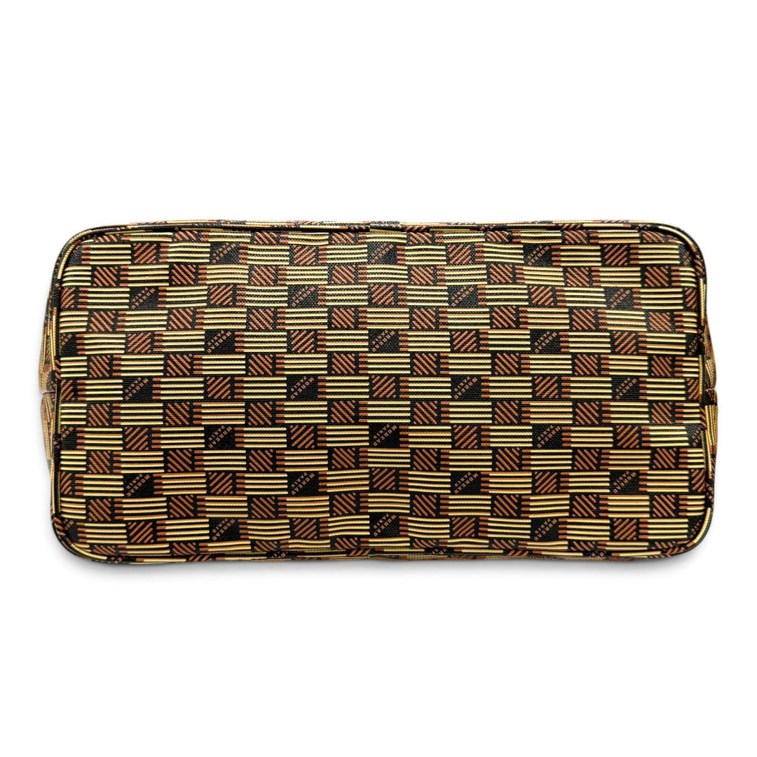 美品☆MOREAU PARIS モローパリ サントロペ MM トートバッグ コーティングキャンバス レザー ハンドバッグ ブラウン レディース 保存袋付