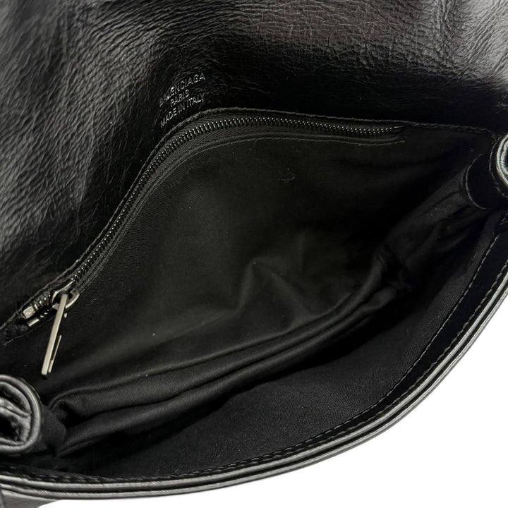 美品★BALENCIAGA バレンシアガ 748598 BBソフト レザー 2WAY ショルダーバッグ ブラック イタリア製 レディース 保存袋付き