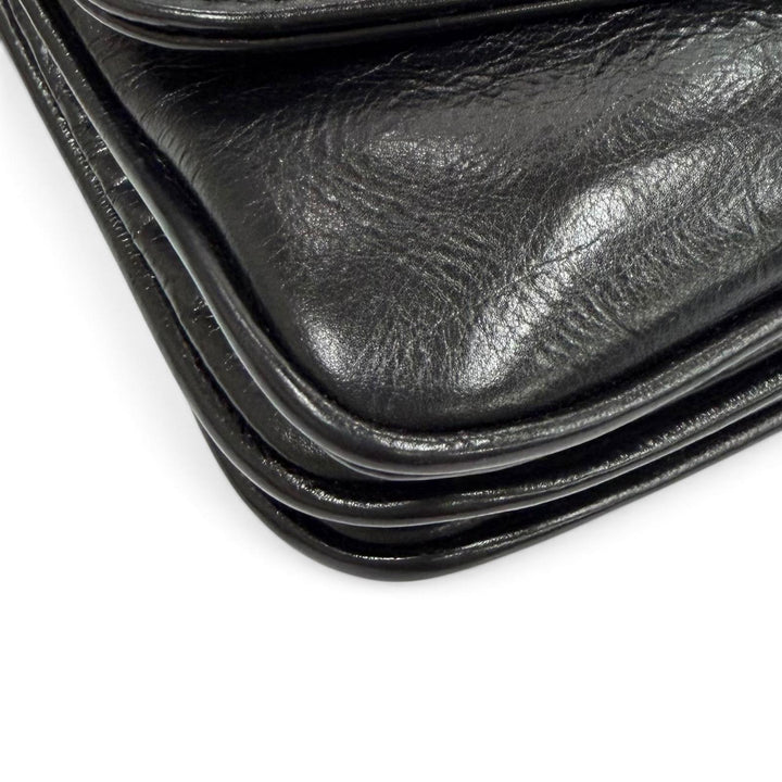 美品★BALENCIAGA バレンシアガ 748598 BBソフト レザー 2WAY ショルダーバッグ ブラック イタリア製 レディース 保存袋付き
