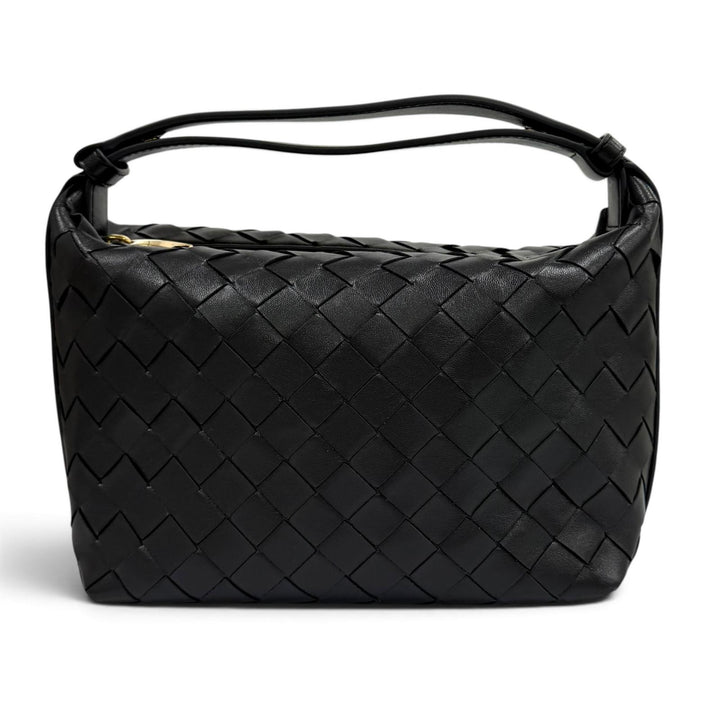 極美品★BOTTEGAVENETA ボッテガヴェネタ 754443 ウォレス イントレチャート レザー ハンドバッグ ダークグレー 定価445500円 保存袋付き