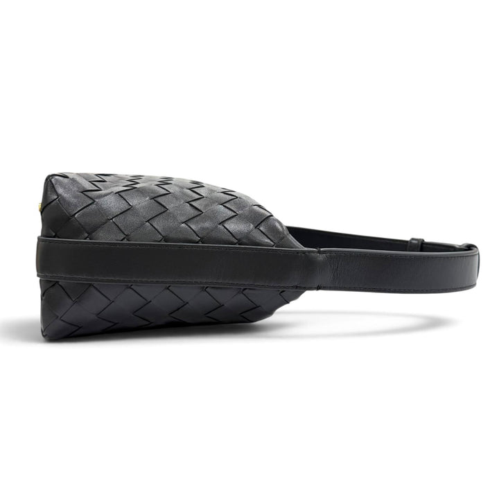 極美品★BOTTEGAVENETA ボッテガヴェネタ 754443 ウォレス イントレチャート レザー ハンドバッグ ダークグレー 定価445500円 保存袋付き