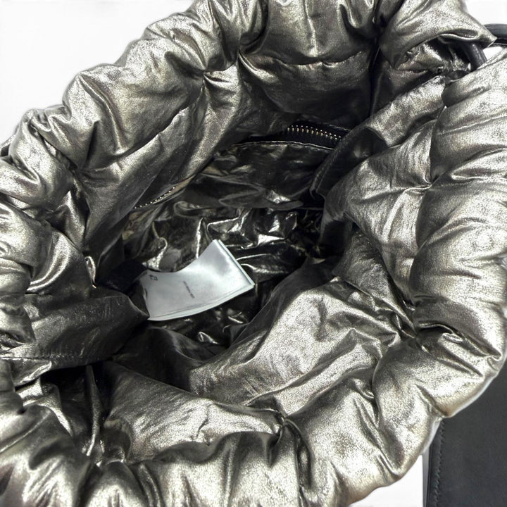 極美品☆MONCLER モンクレール ラニア PM ショルダーバッグ ロゴワッペン ボア レザー ブラック イタリア製 レディース 保存袋付き