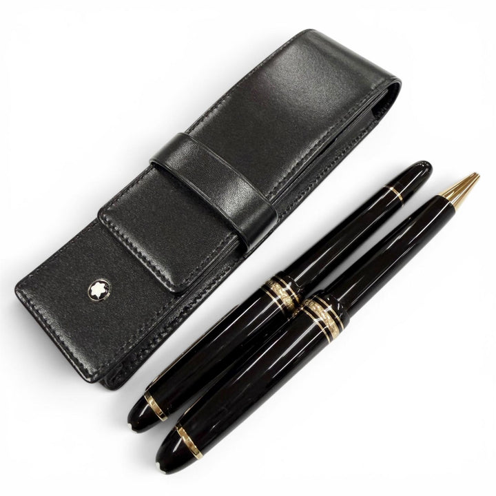 極美品▼MONTBLANC モンブラン マイスターシュテュック 145 クラシック ル グラン ペン先14K Fニブ ボールペン 2本セット 万年筆 筆記◎