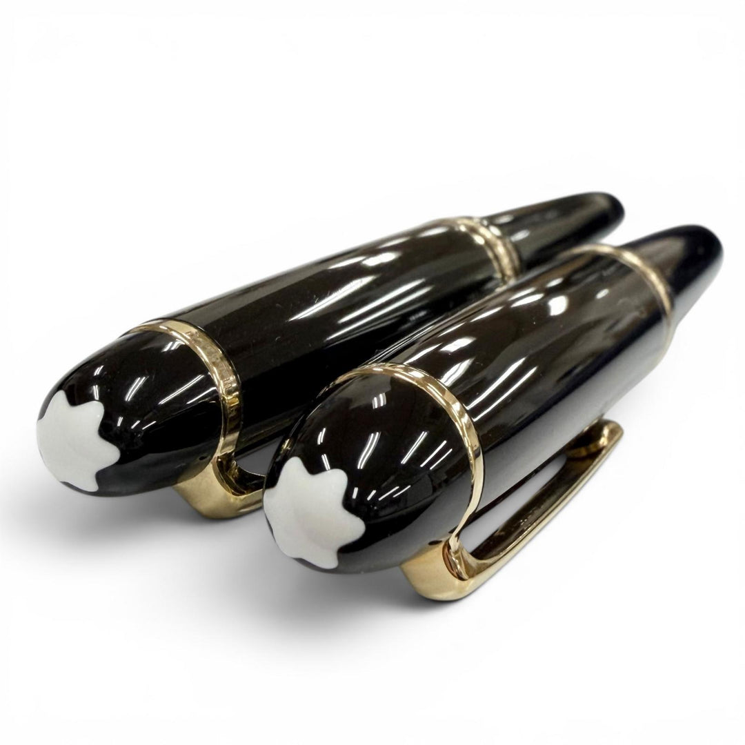 極美品▼MONTBLANC モンブラン マイスターシュテュック 145 クラシック ル グラン ペン先14K Fニブ ボールペン 2本セット 万年筆 筆記◎
