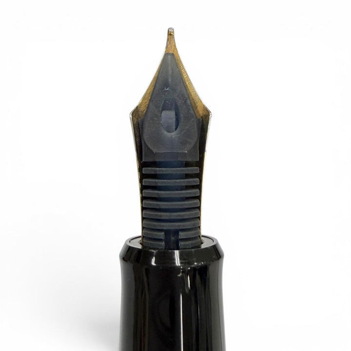 美品▼PILOT パイロット ペン先18K Mニブ 創立75周年記念 75th Anniversary 万年筆 ブラック ゴールド メンズ インク付き