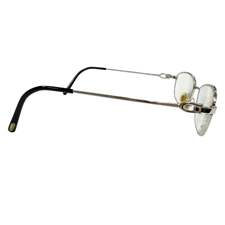 人気▼Cartier カルティエ 2C デコール メガネ 眼鏡 アイウェア シルバー ブラック 51□16 135 度入り フランス製 メンズ