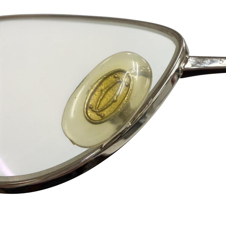 人気▼Cartier カルティエ 2C デコール メガネ 眼鏡 アイウェア シルバー ブラック 51□16 135 度入り フランス製 メンズ