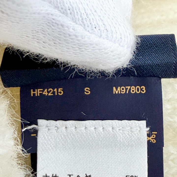 極美品△LOUIS VUITTON ルイヴィトン 2025年 M97803 ビーニー LVスクリプト モヘア ナイロン ロゴ刺繍 ニット帽 ニットキャップ S 正規品