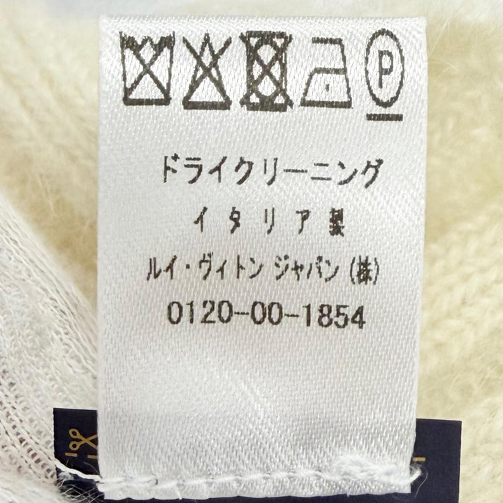極美品△LOUIS VUITTON ルイヴィトン 2025年 M97803 ビーニー LVスクリプト モヘア ナイロン ロゴ刺繍 ニット帽 ニットキャップ S 正規品