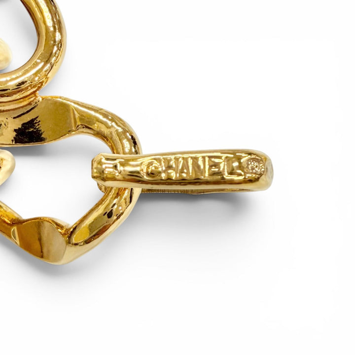 美品△CHANEL シャネル ヴィンテージ 31 RUE CAMBON GP ココマーク コインモチーフ チェーン ベルト ゴールド レディース 箱付き
