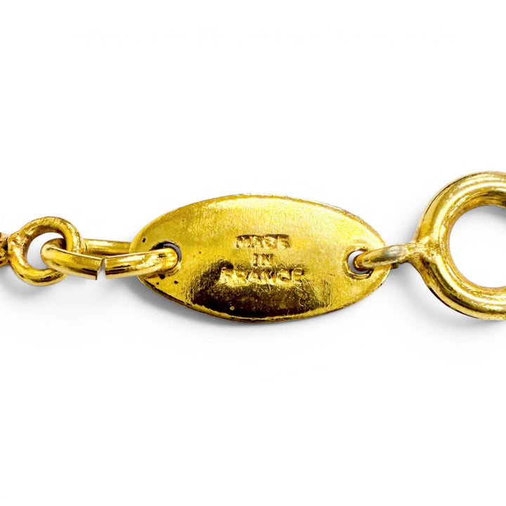 良品△CHANEL シャネル ヴィンテージ サークルココマーク 1983 ネックレス アクセサリー ゴールド フランス製 レディース